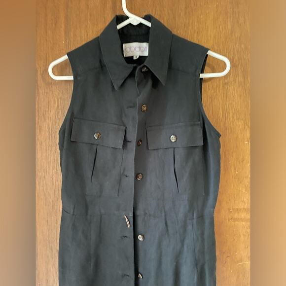 90s Oberon linen midi dress - Picture 2 of 8